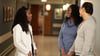 Reproductive endocrinologist Amanda Adeleye, MD, talking with a couple